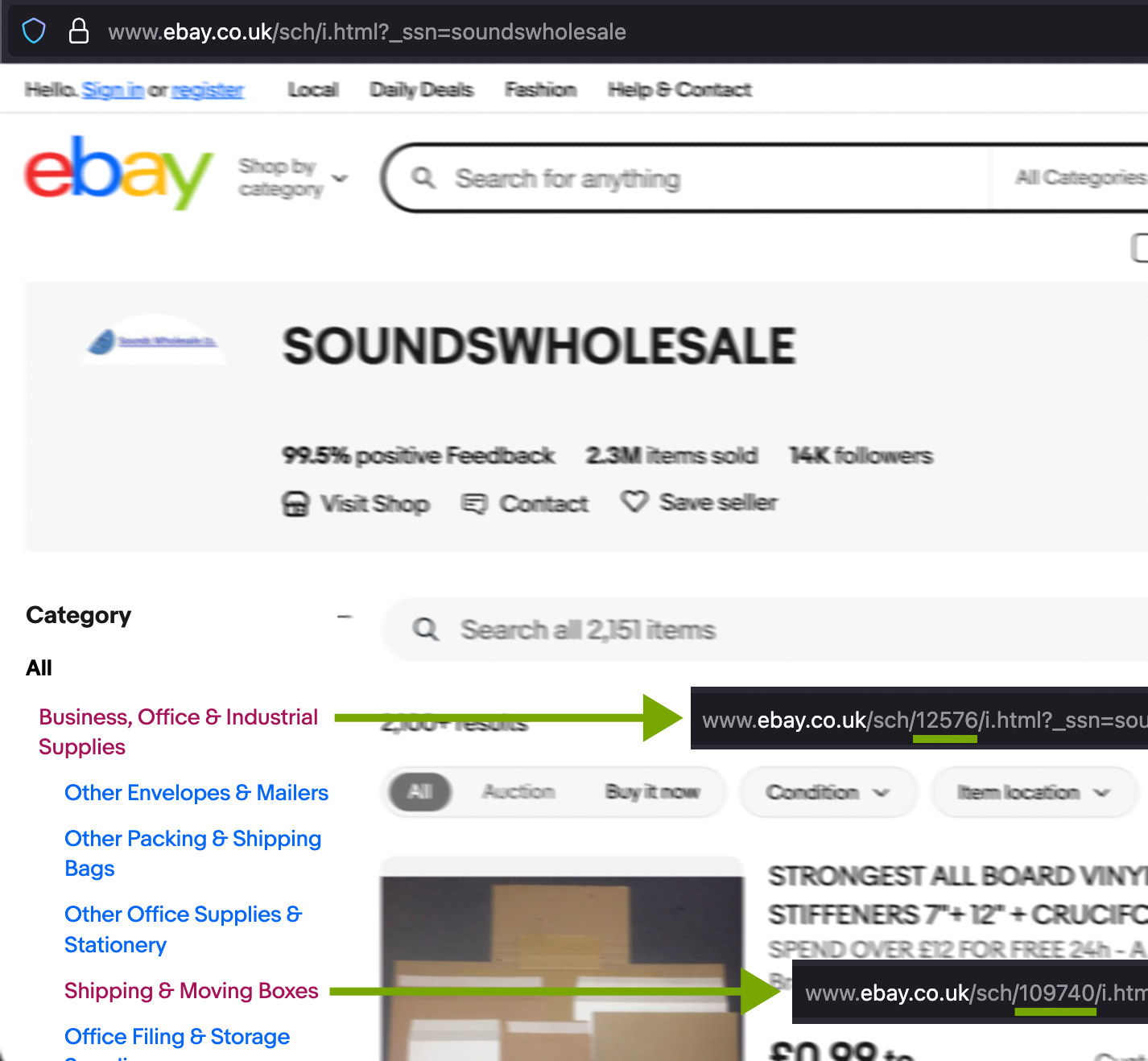 Obtain category ID from a URL