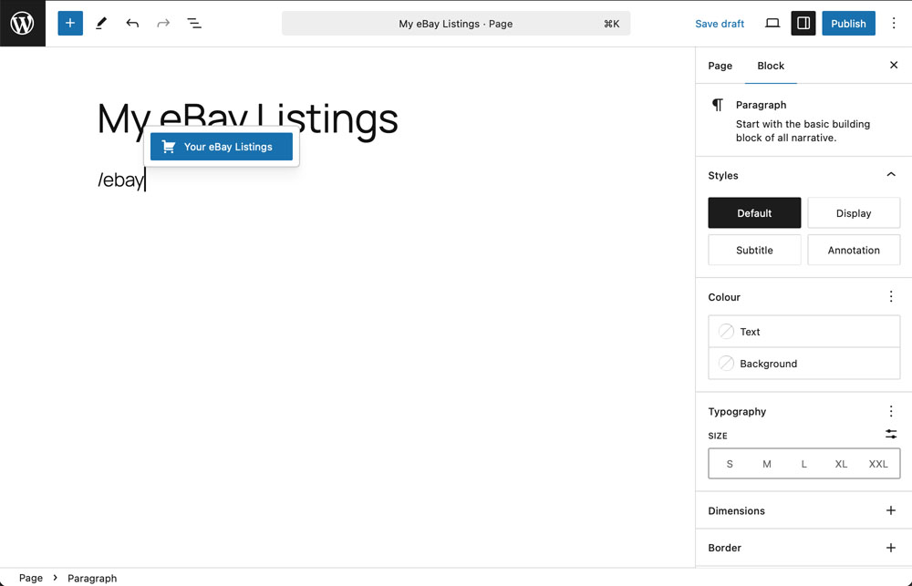 Entering default eBay settings will save you from entering them each time